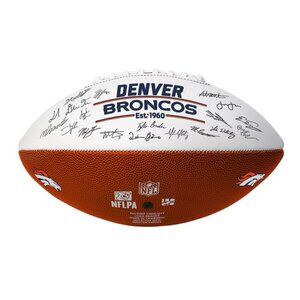 BRONCOS Logo Brands Denver Broncos 2025 Autograph Signature Football